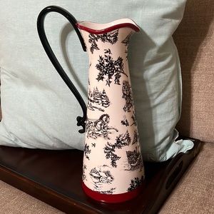 Grasslands Road "Toile A Good Night" Christmas Pitcher Never Used.